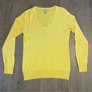 Banana Republic Yellow Fitted Sweater